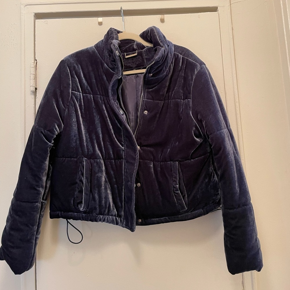 Velvet bomber jacket